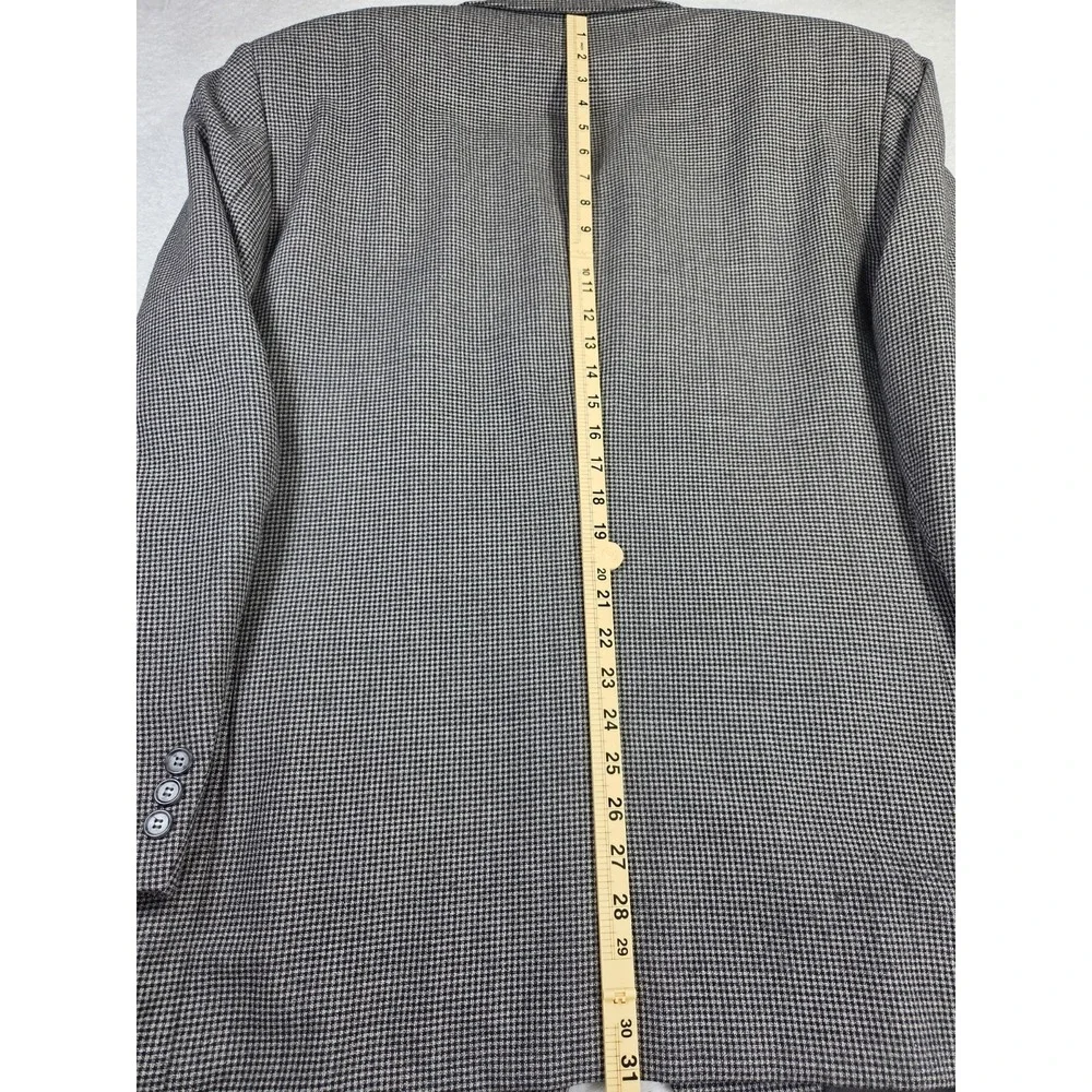 Bert Pulitzer Blazer 48R Gray Houndstooth Sport Coat Classic Big Mens Jacket...
